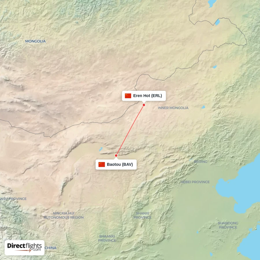 ERL - BAV route map