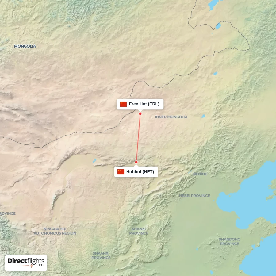 ERL - HET route map