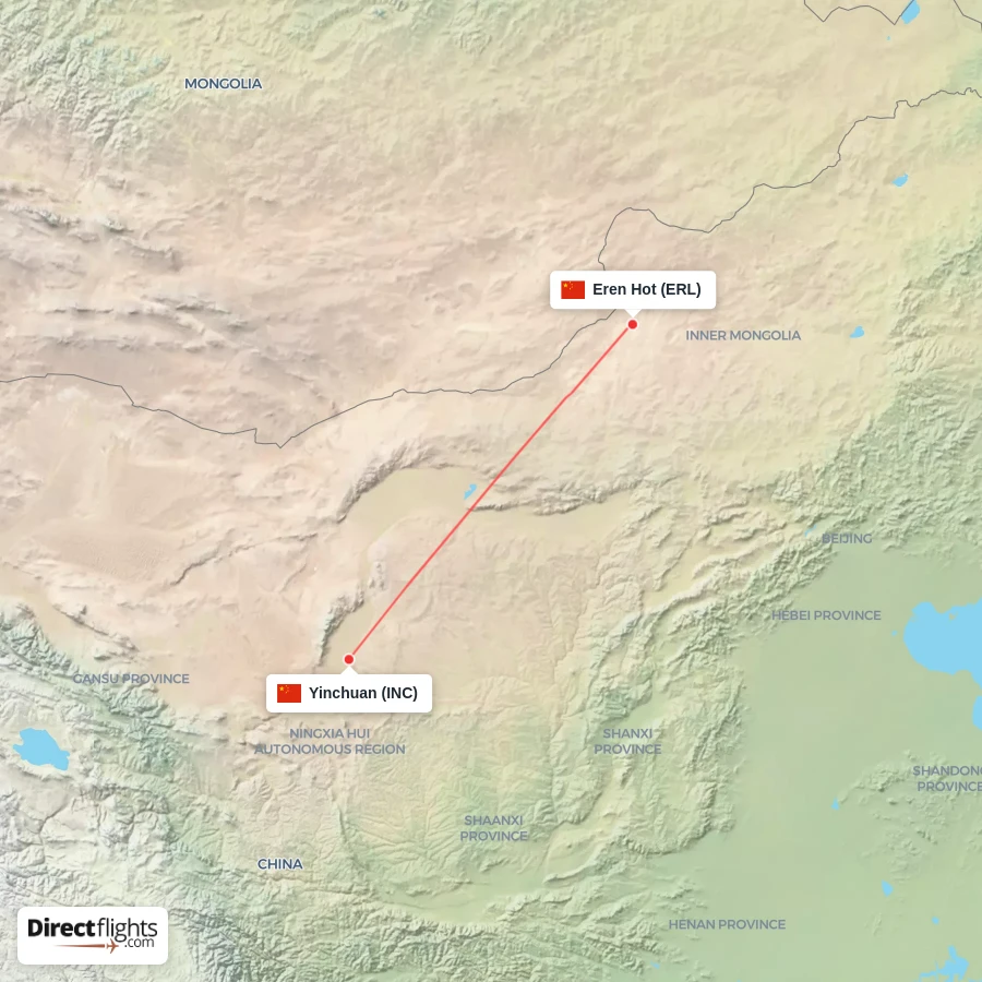 ERL - INC route map