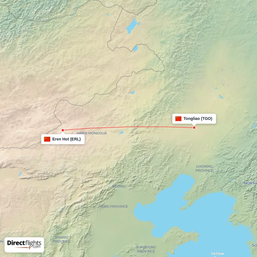 ERL - TGO route map