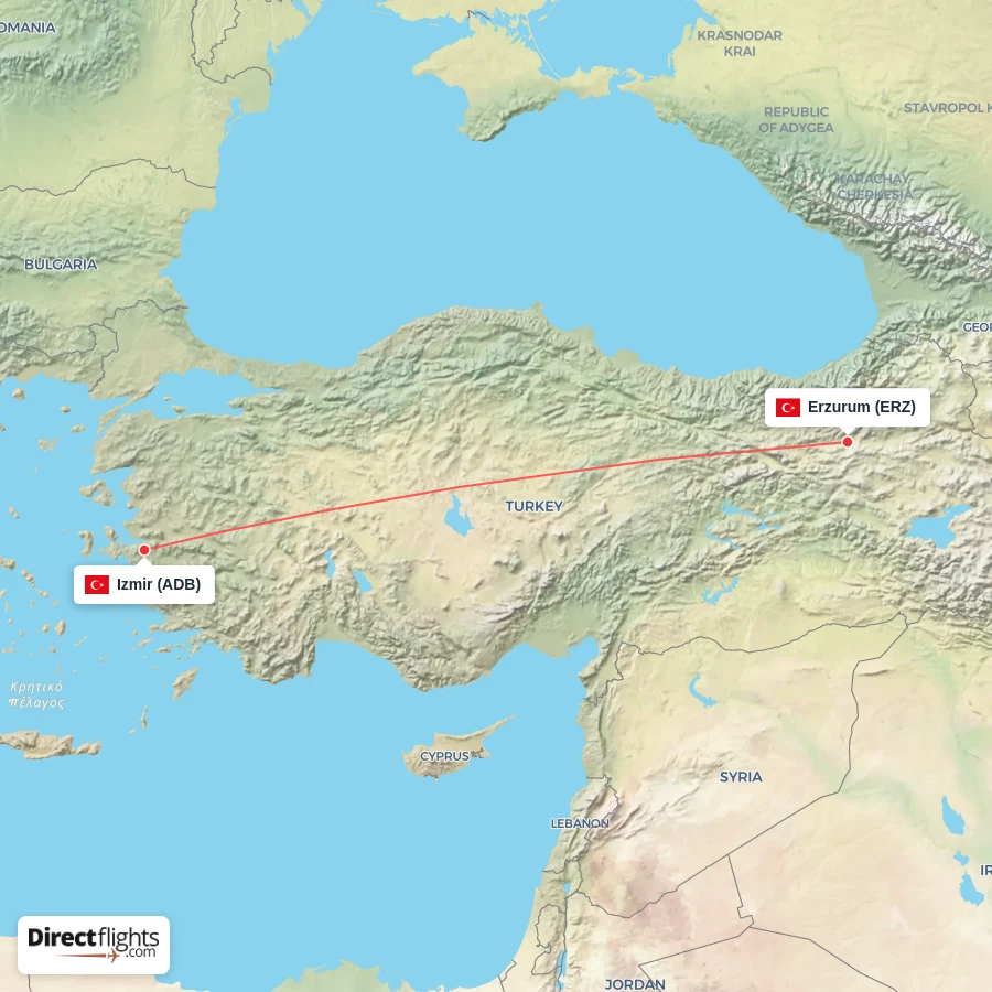 ERZ - ADB route map