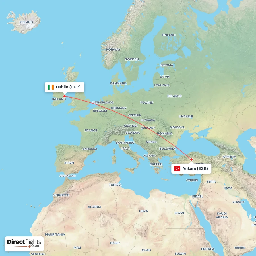 ESB - DUB route map