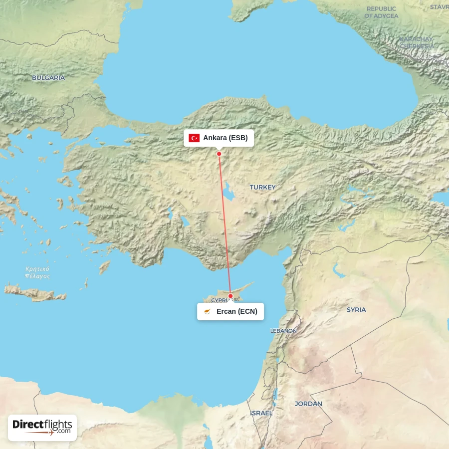 ESB - ECN route map