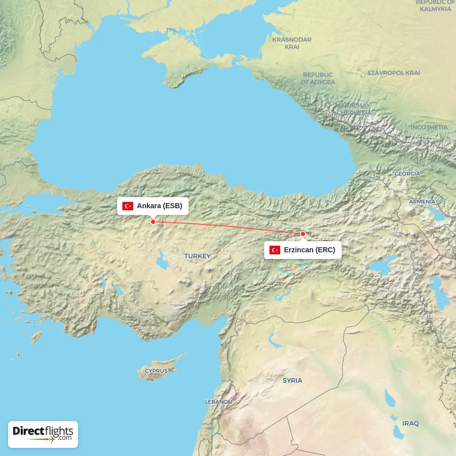 ESB - ERC route map