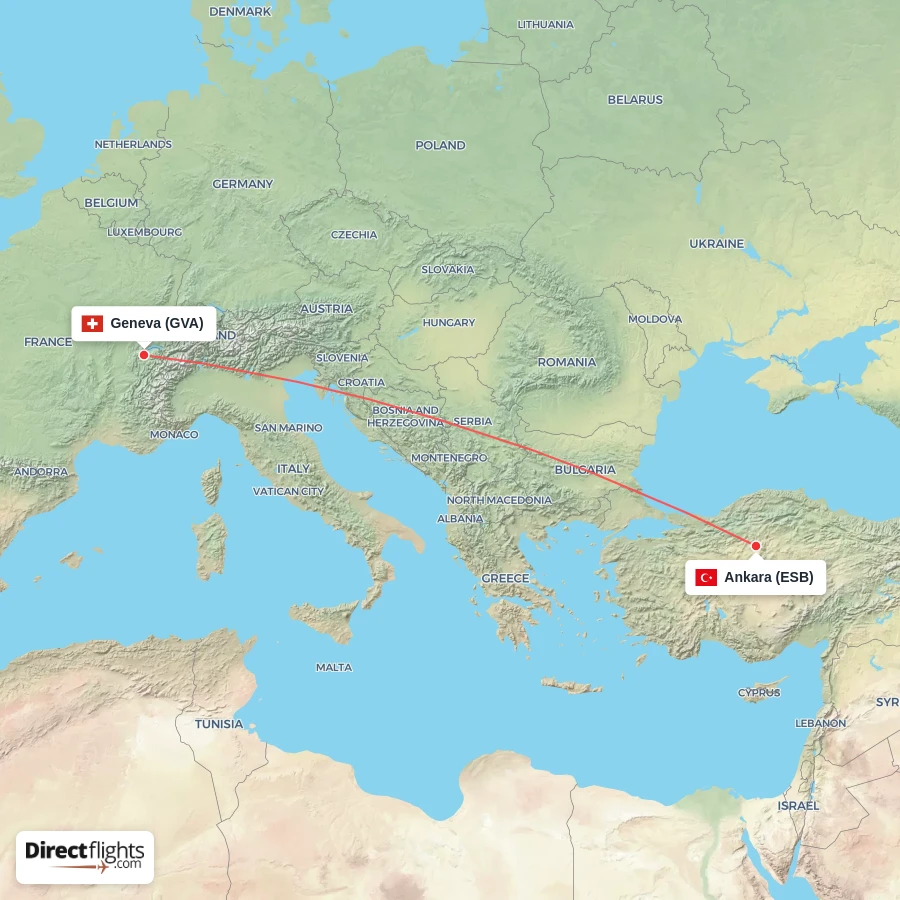 ESB - GVA route map