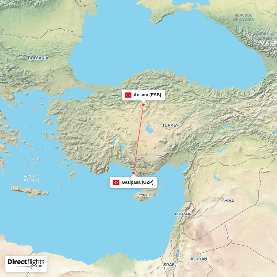 ESB - GZP route map