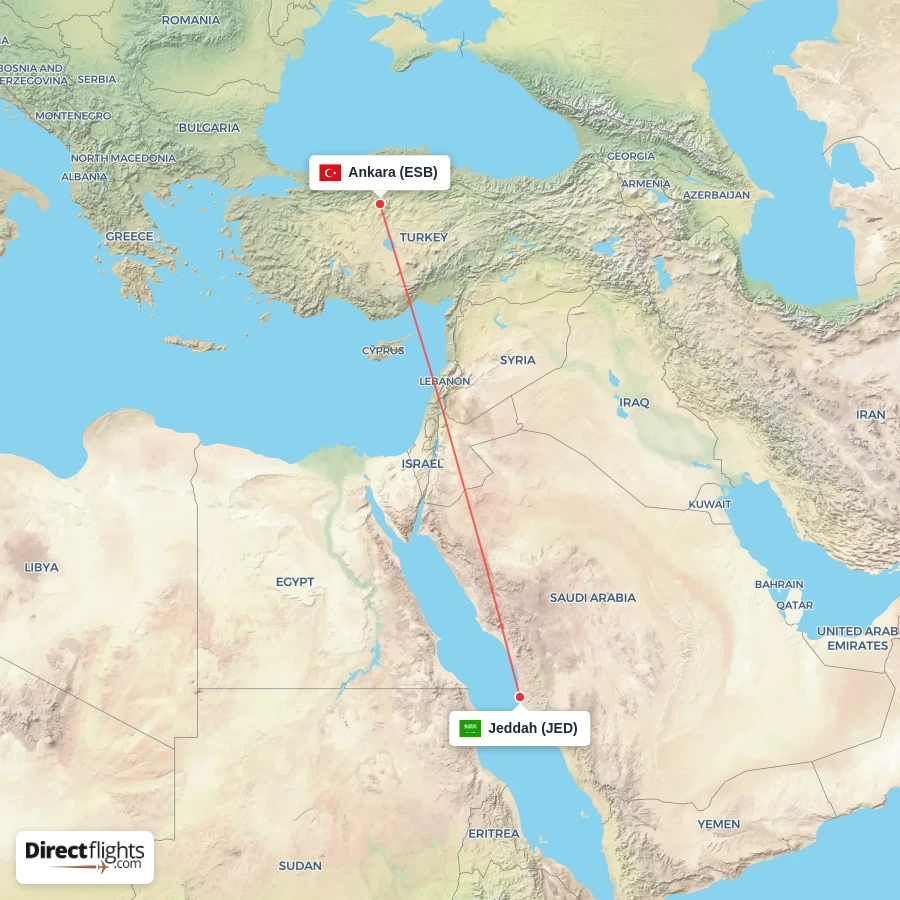 ESB - JED route map