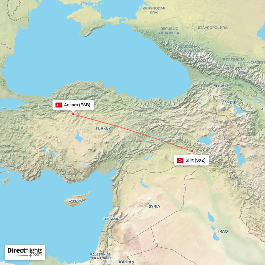 ESB - SXZ route map