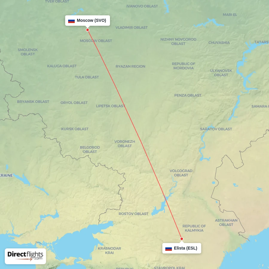 ESL - SVO route map