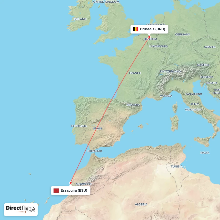 ESU - BRU route map