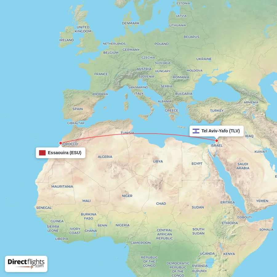 ESU - TLV route map