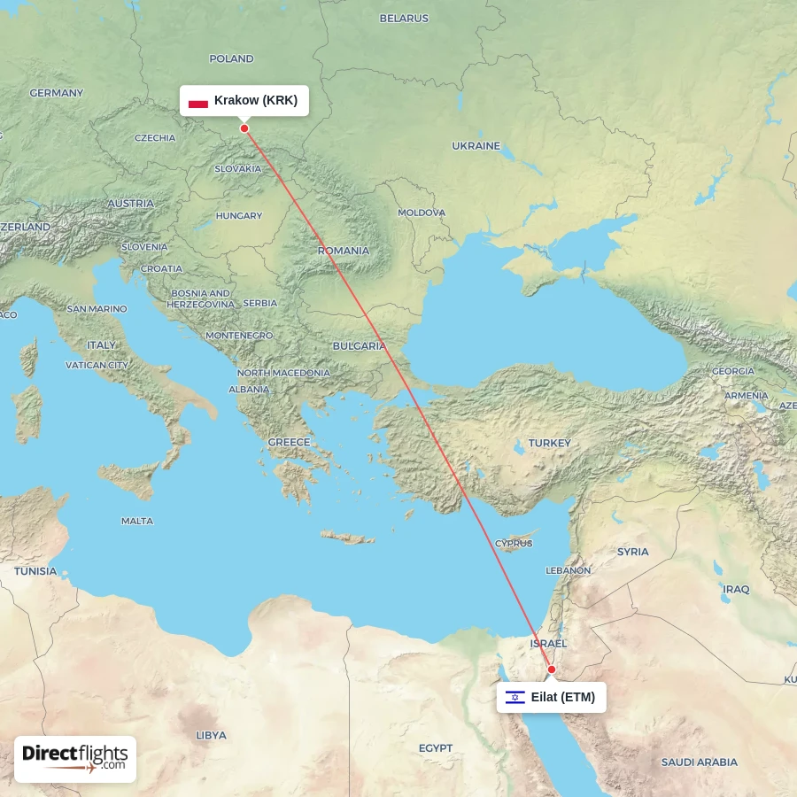 ETM - KRK route map