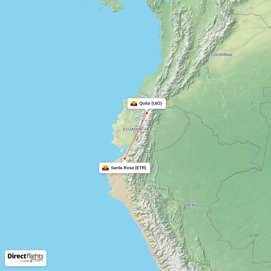 ETR - UIO route map