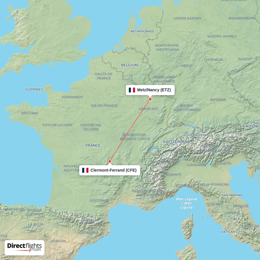 ETZ - CFE route map