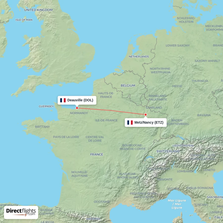 ETZ - DOL route map