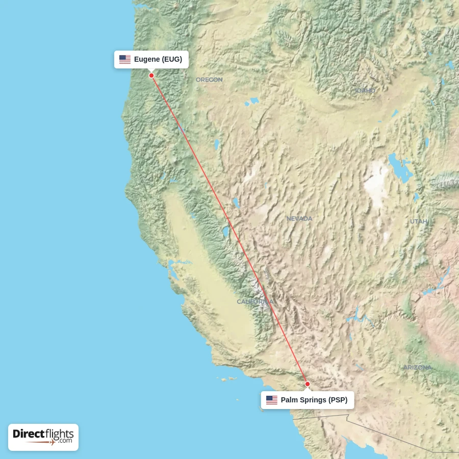 EUG - PSP route map