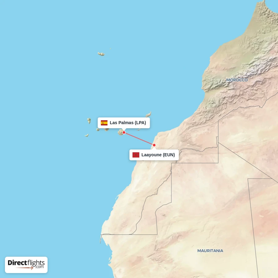 EUN - LPA route map