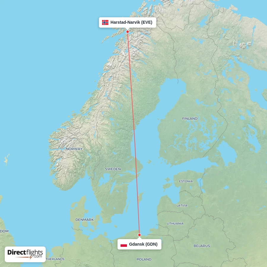 EVE - GDN route map