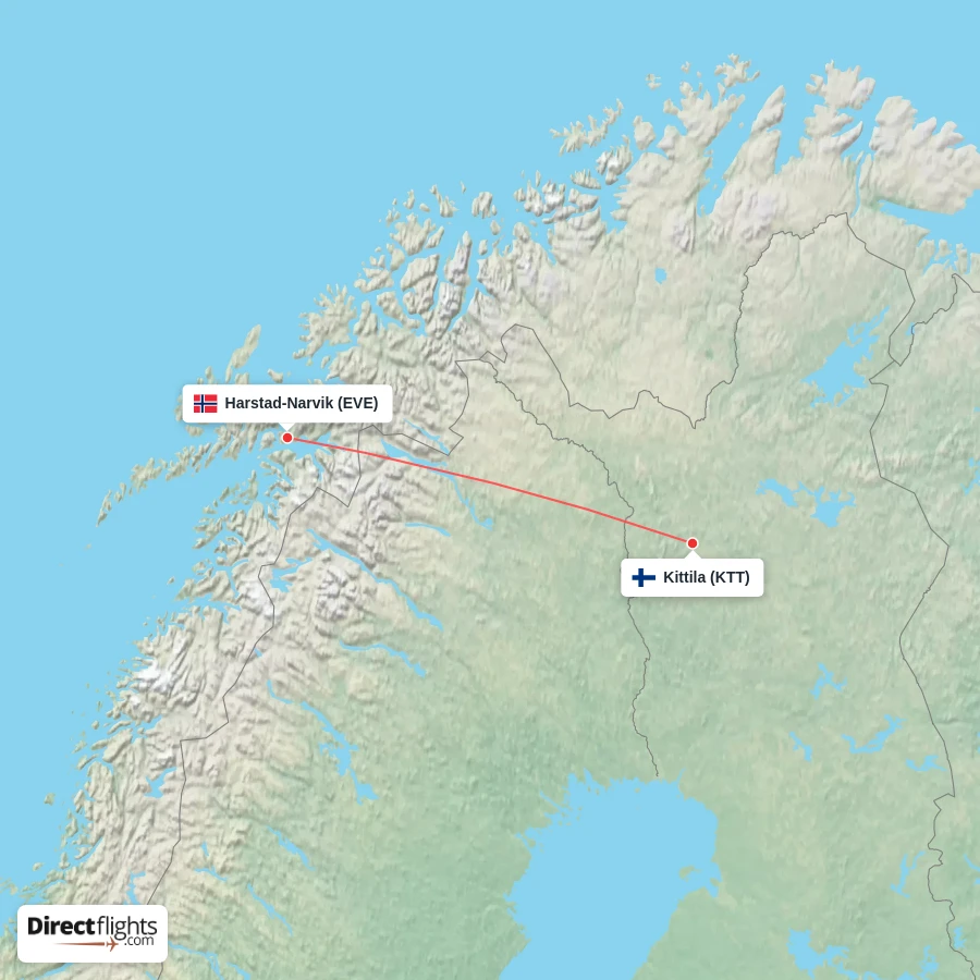 EVE - KTT route map
