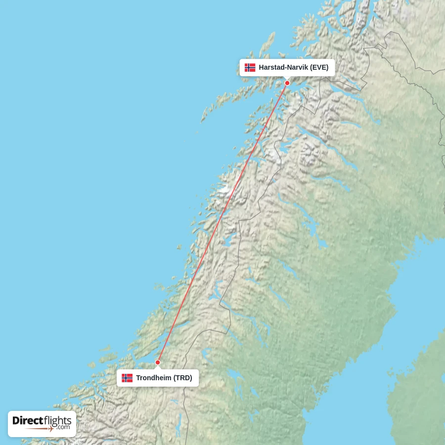 EVE - TRD route map