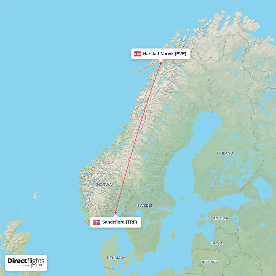 EVE - TRF route map