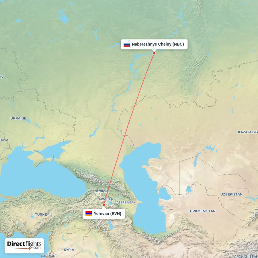 EVN - NBC route map