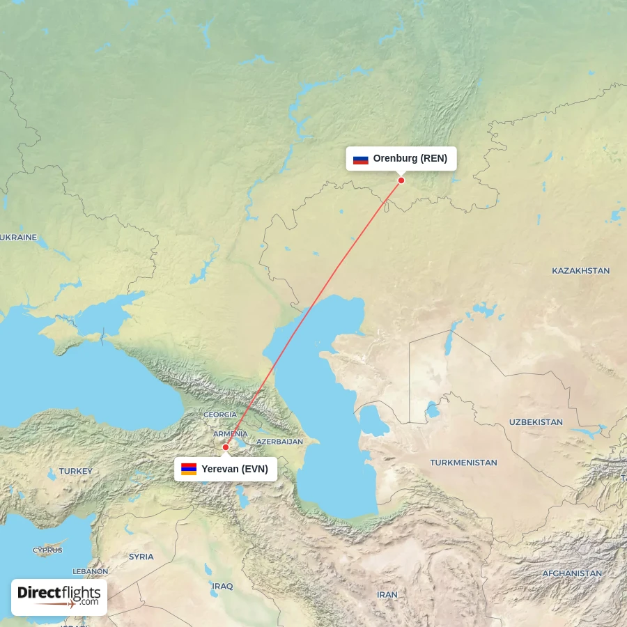 EVN - REN route map