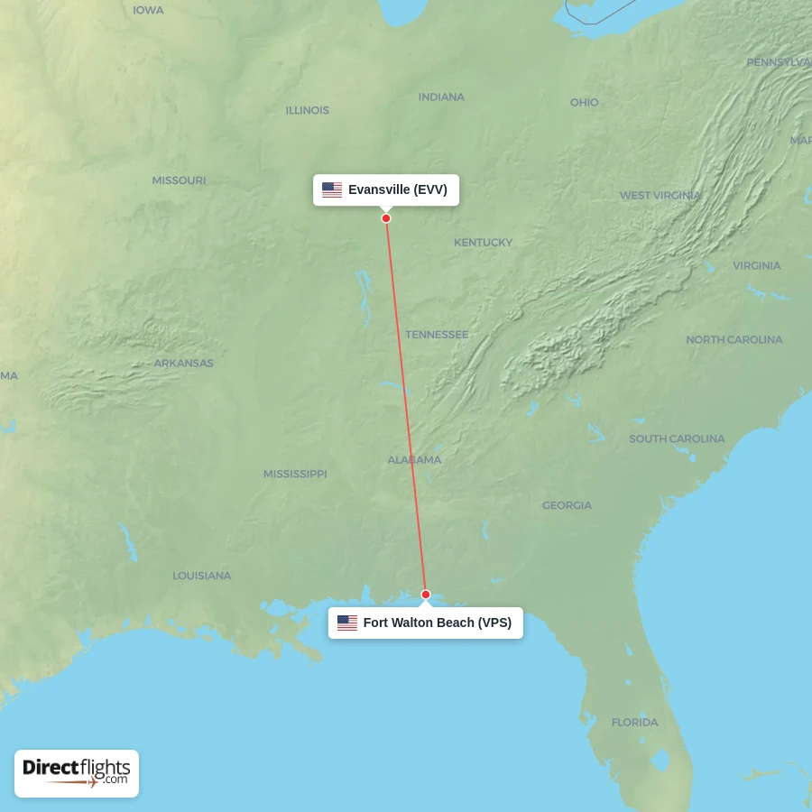 EVV - VPS route map