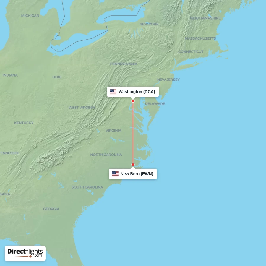 EWN - DCA route map
