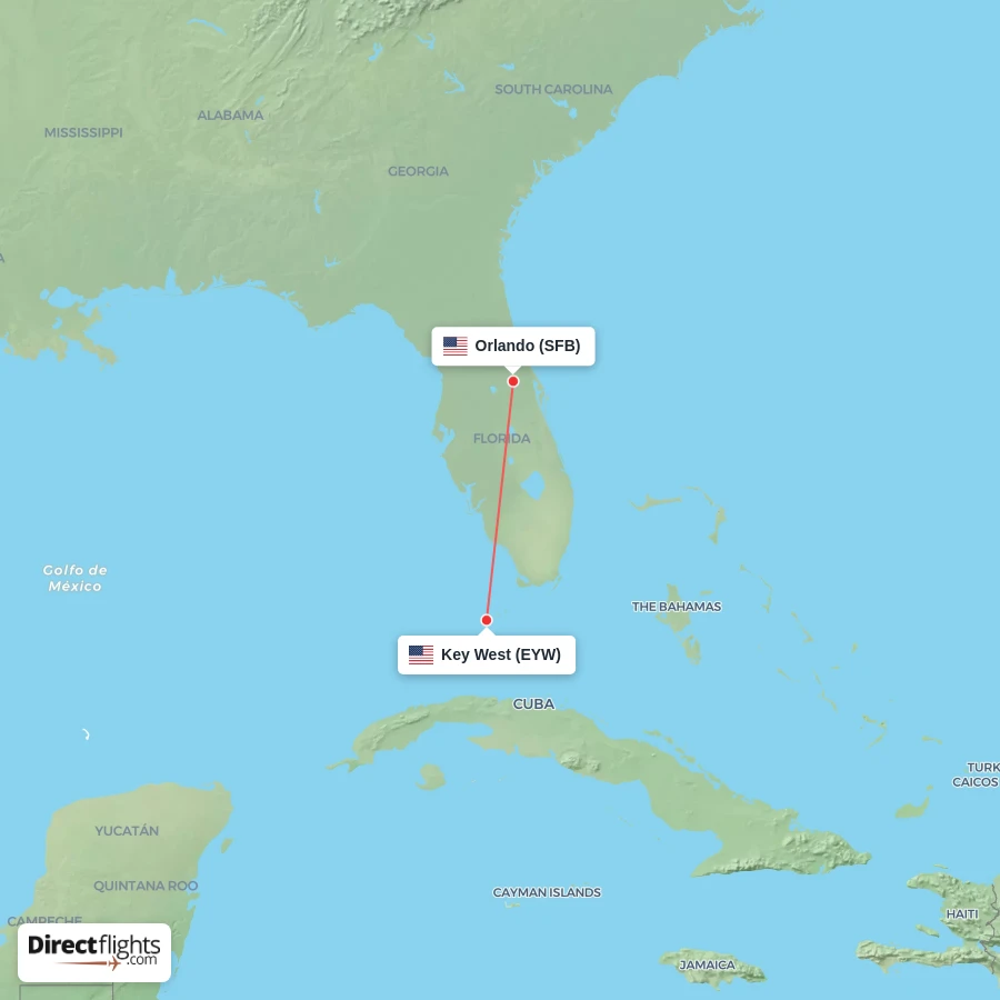 EYW - SFB route map