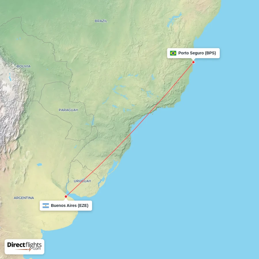 EZE - BPS route map