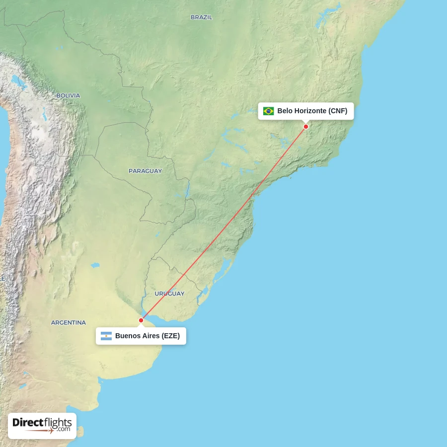 EZE - CNF route map
