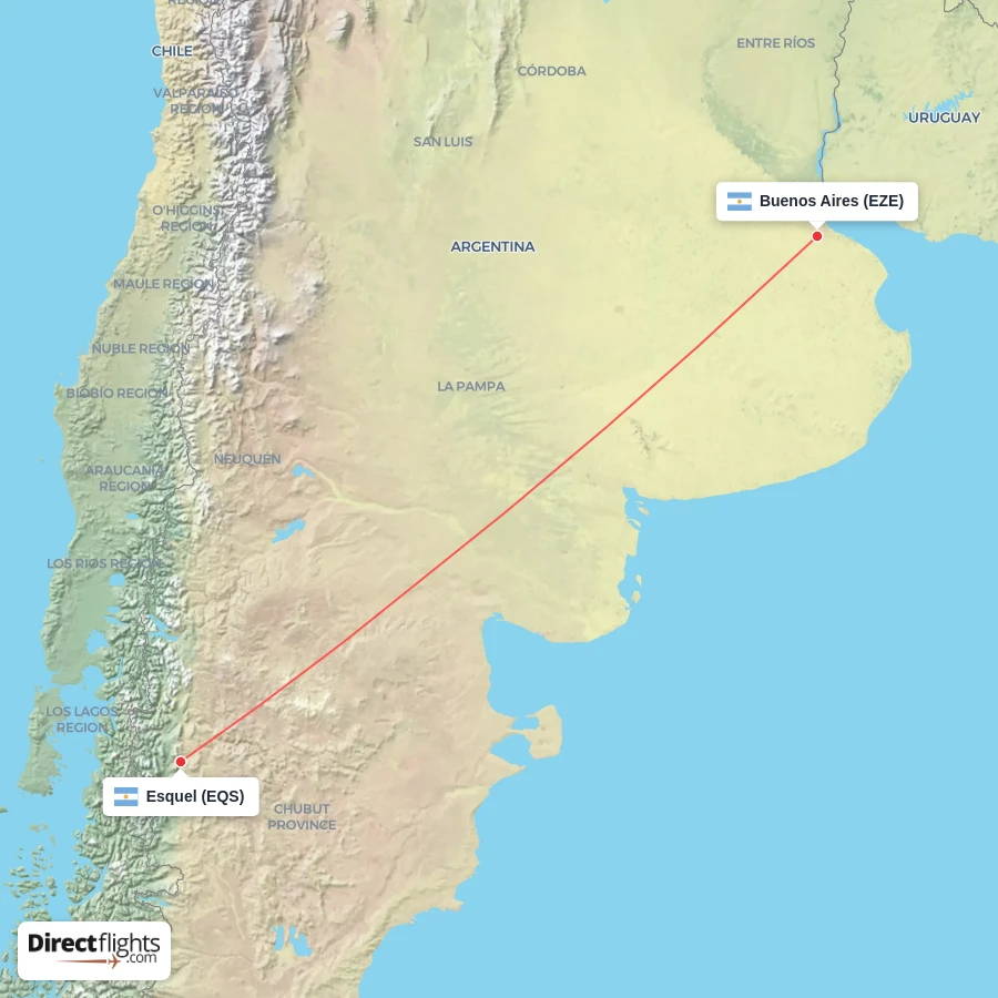 EZE - EQS route map