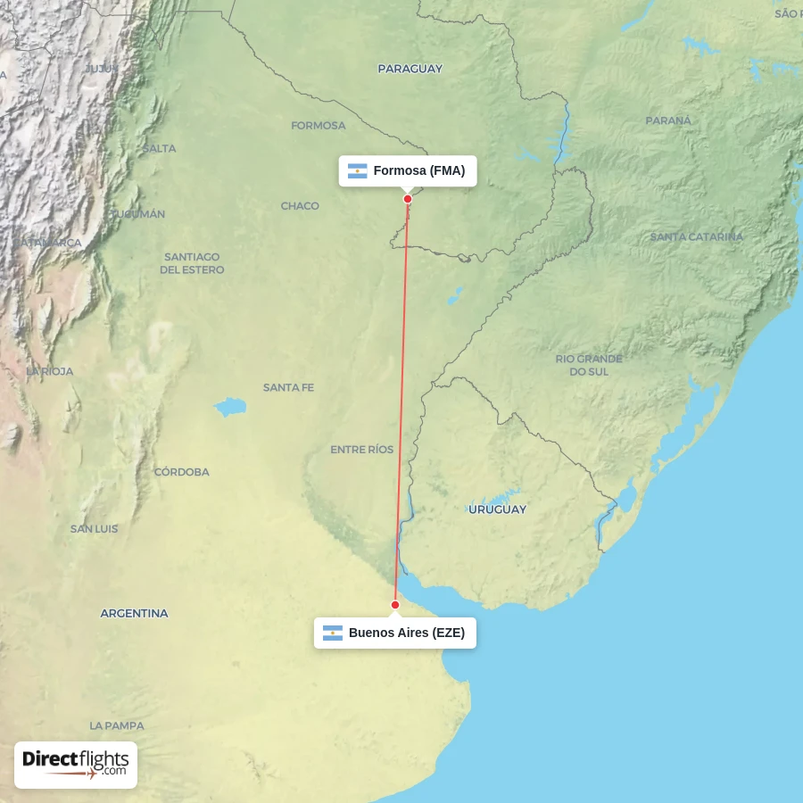 EZE - FMA route map