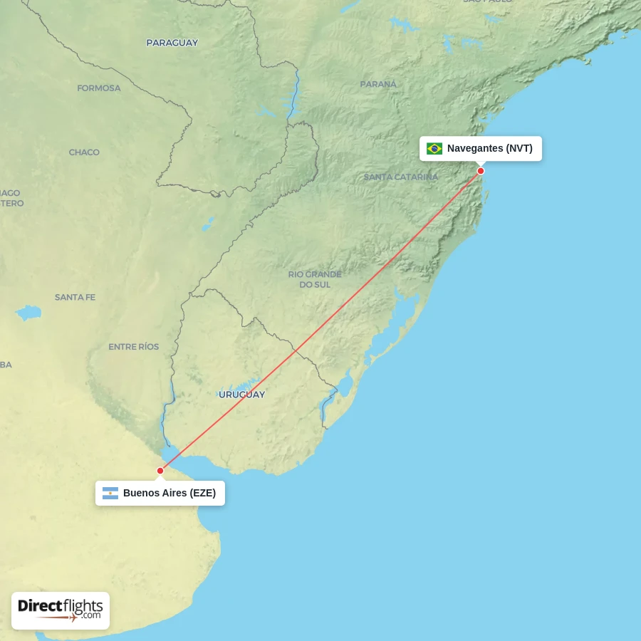 EZE - NVT route map