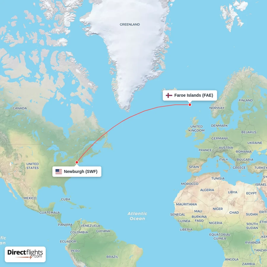 FAE - SWF route map