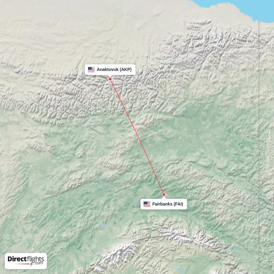 FAI - AKP route map