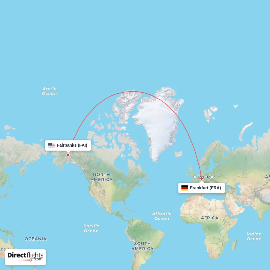 FAI - FRA route map