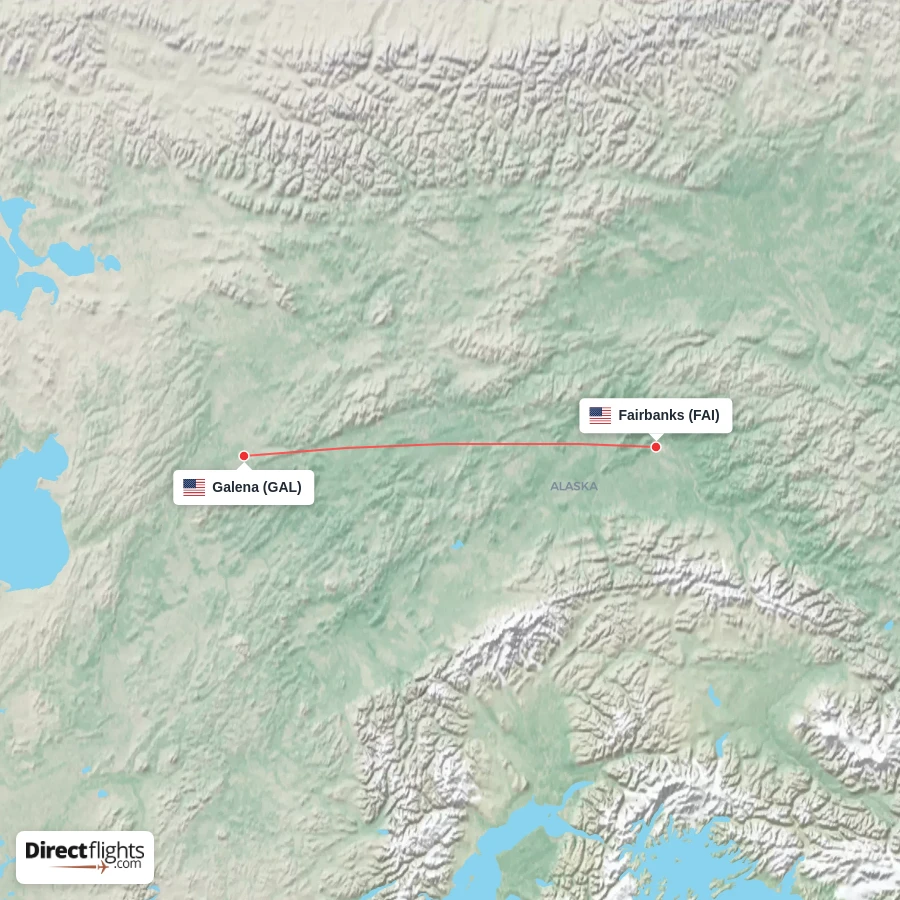 FAI - GAL route map