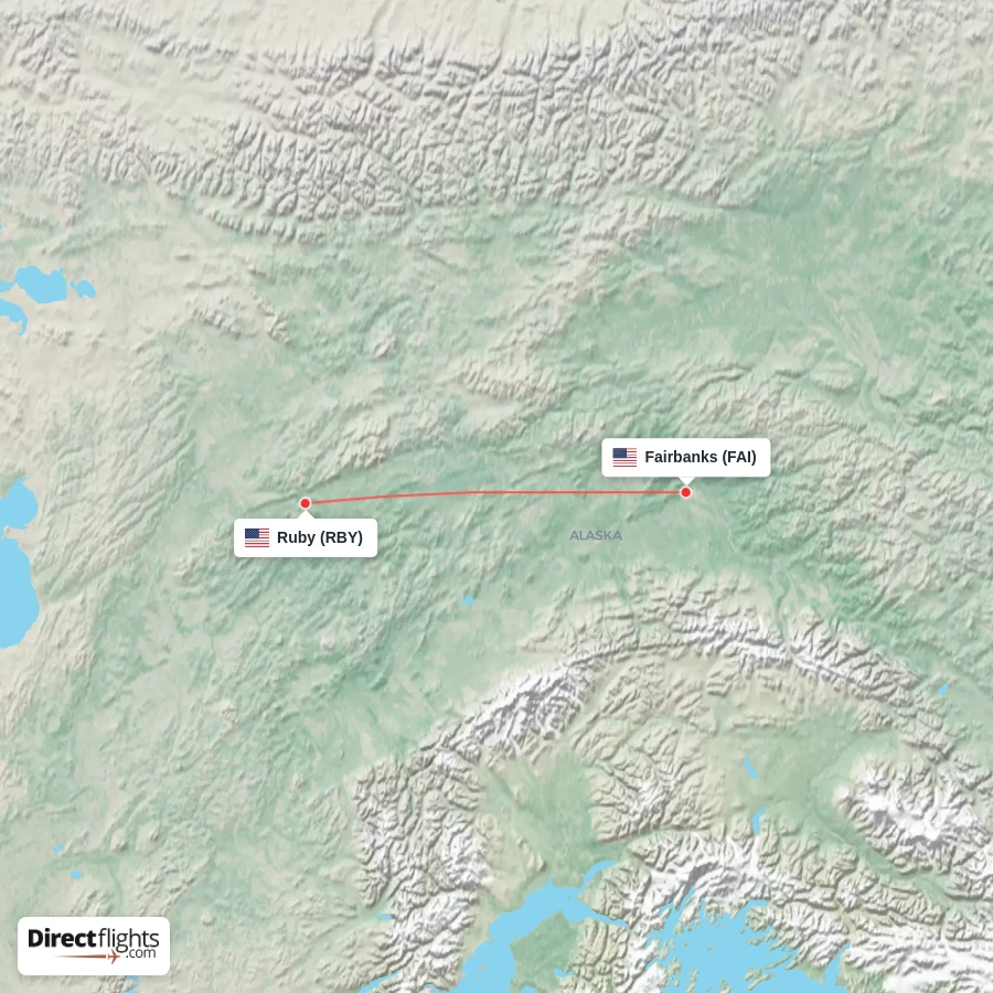 FAI - RBY route map