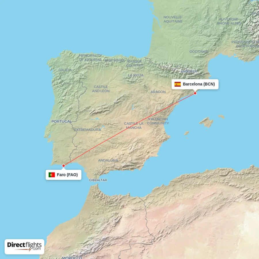 FAO - BCN route map