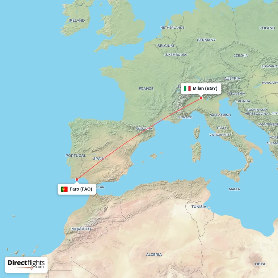 FAO - BGY route map