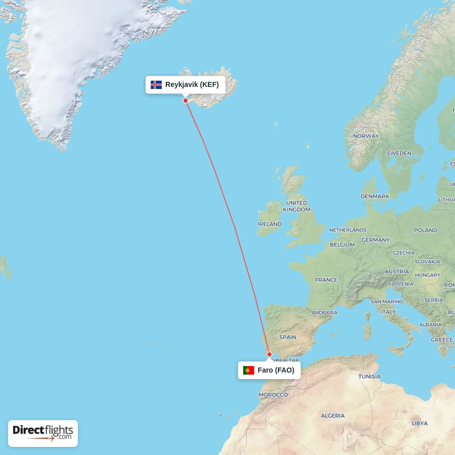 FAO - KEF route map