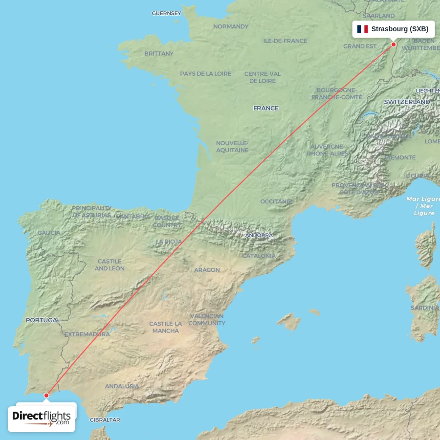 FAO - SXB route map