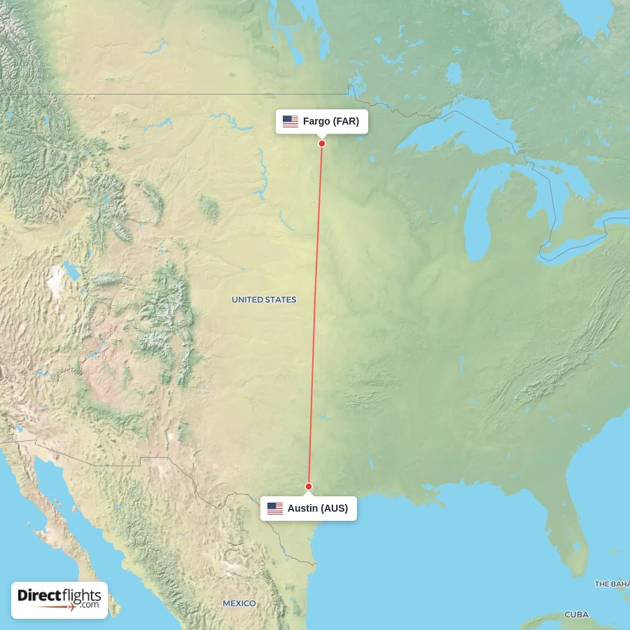 FAR - AUS route map