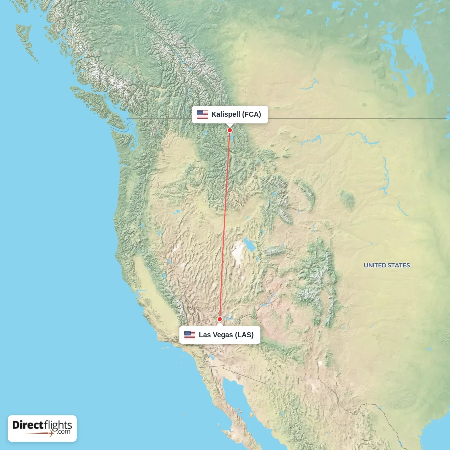 FCA - LAS route map