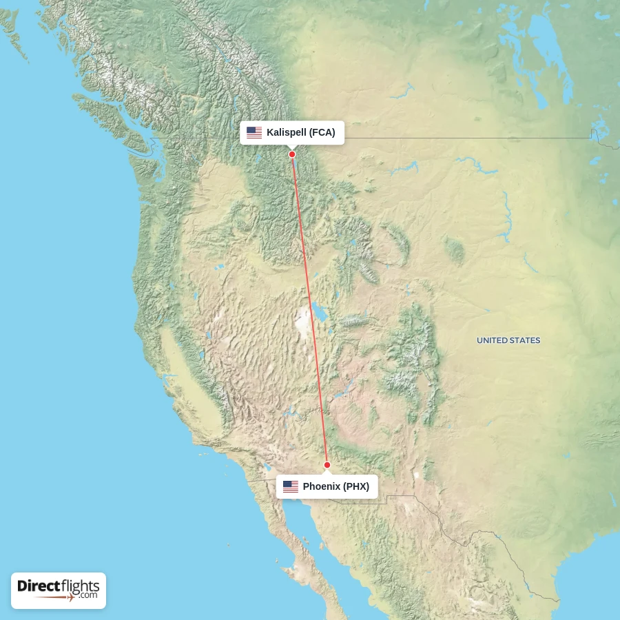 FCA - PHX route map