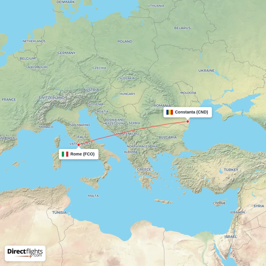 FCO - CND route map