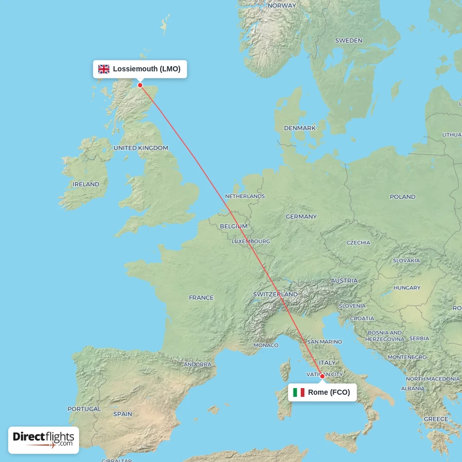 FCO - LMO route map