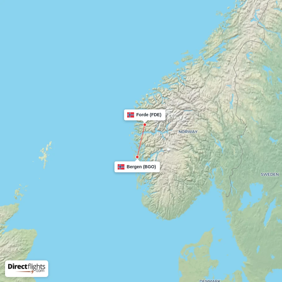 FDE - BGO route map